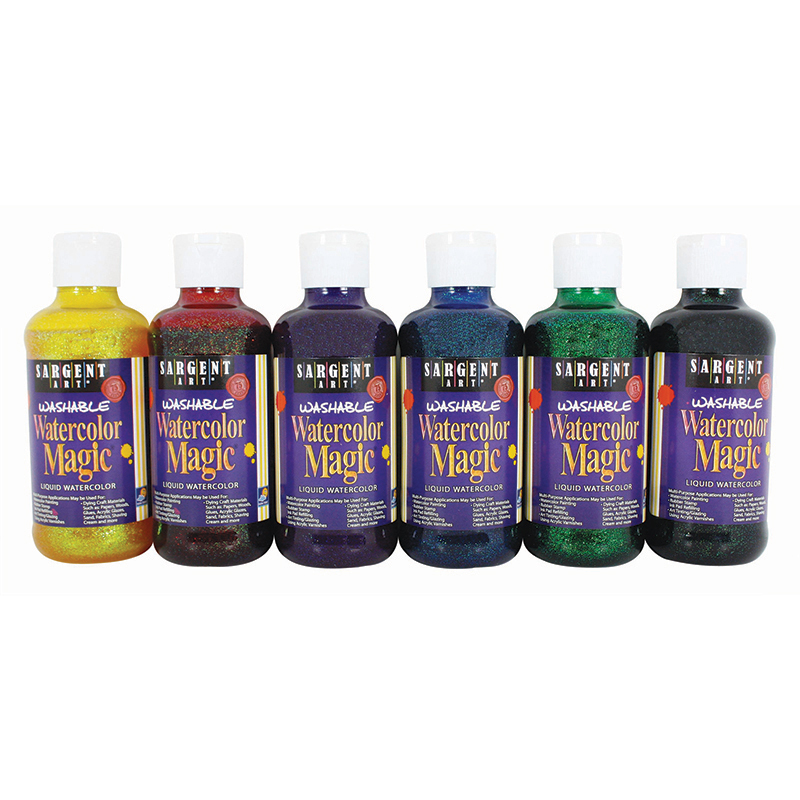 Glitter 6 Color Washable Watercolor