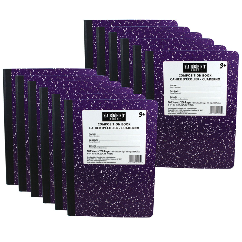 (12 Ea) Purple Composition Book