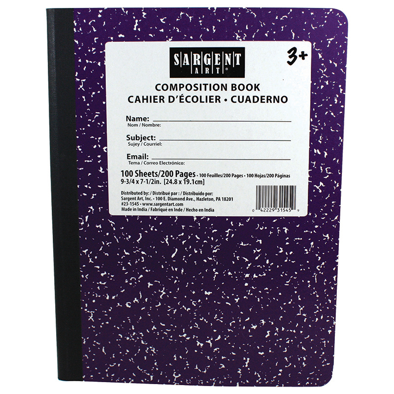 Purple Composition Book 100 Sheets