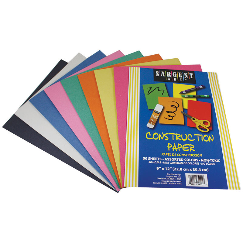 (12 Pk) Construction Paper Asst