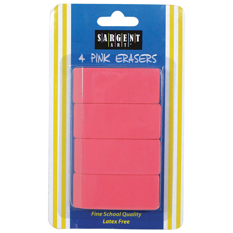 (24 Pk) Large Pink Eraser Pack 4