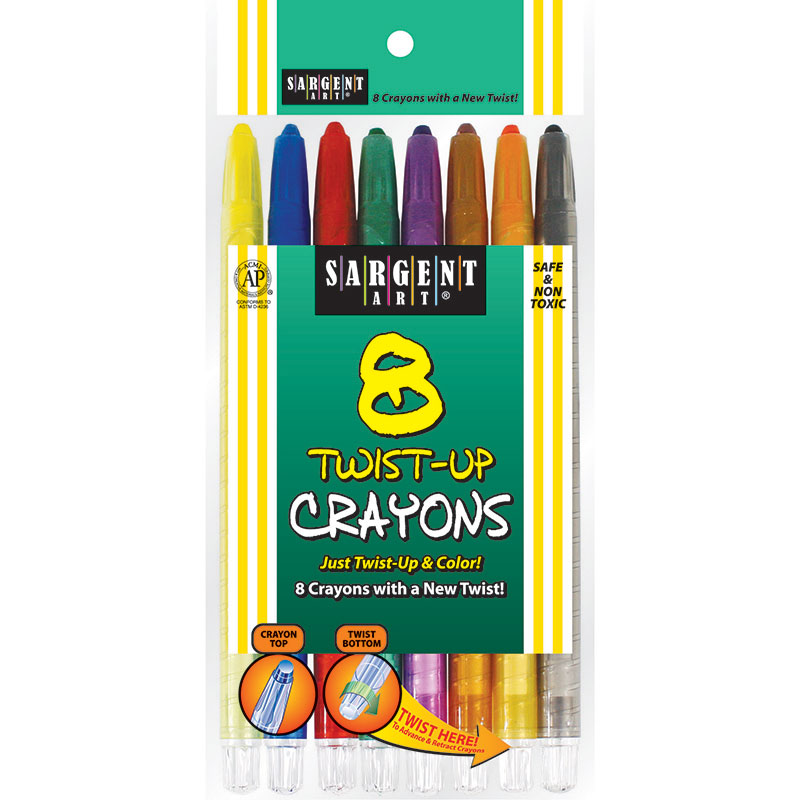 (12 Bx) Twist Up Crayon 8 Per Bx
