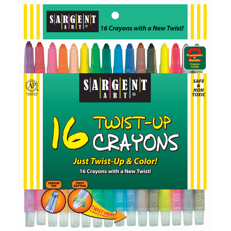 (6 Ea) Twist Up Crayon 16 Per Pk