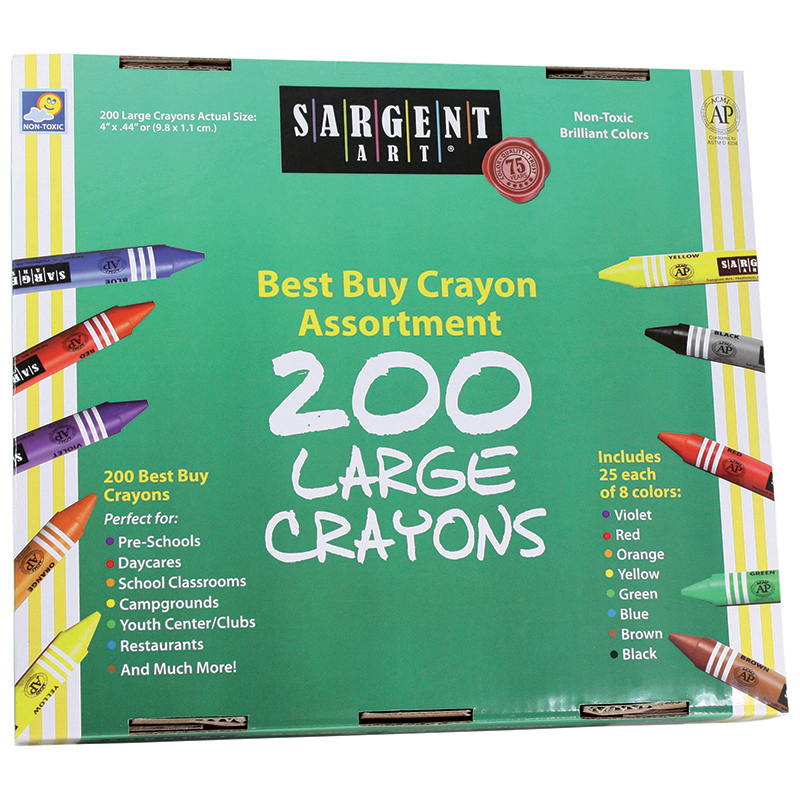 Sargent Art Large Crayons 200 Large