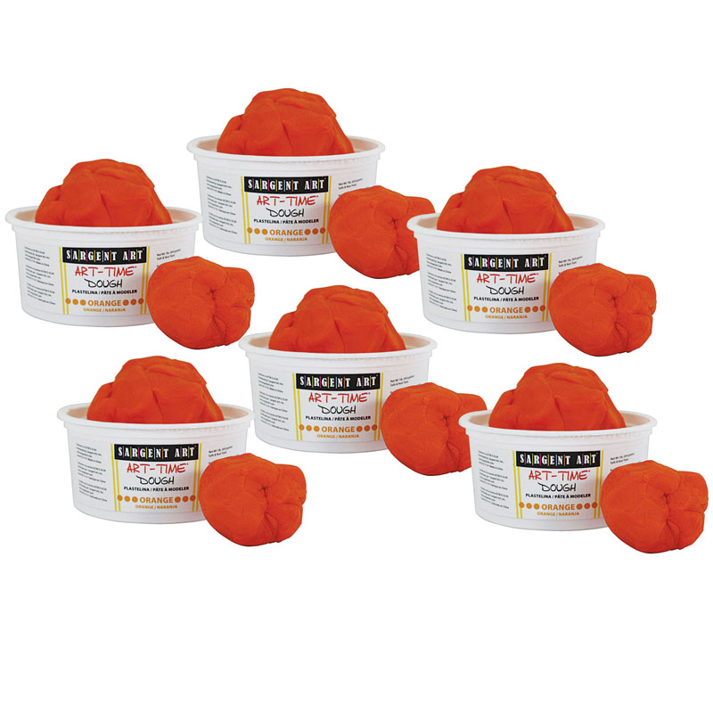 (6 Ea) 1lb Art Time Dough Orange