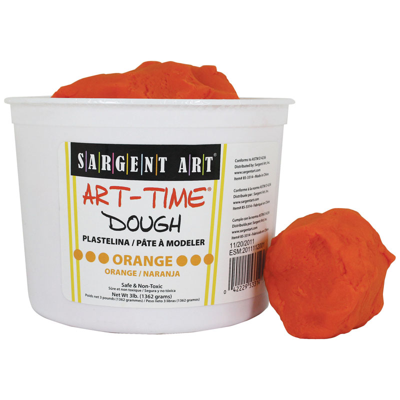 (3 Ea) 3lb Art Time Dough Orange