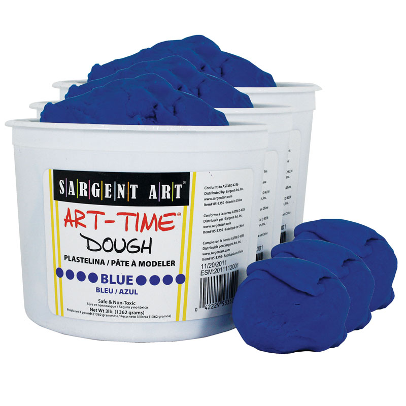 (3 Ea) 3lb Art Time Dough Blue