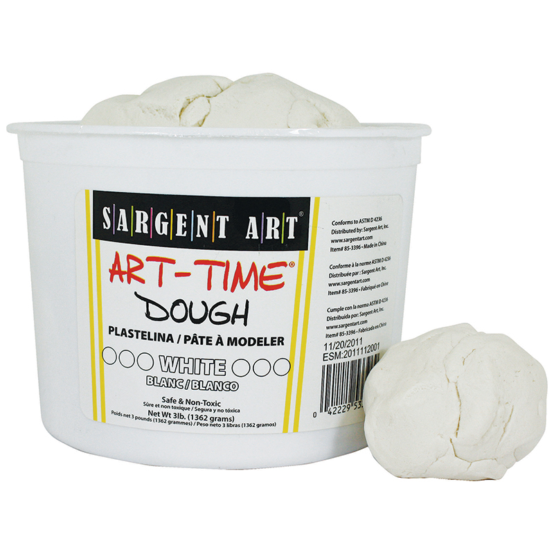 (3 Ea) 3lb Art Time Dough White