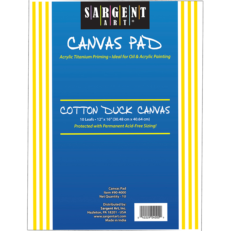 Sargent Art Canvas Pad 12 X 16