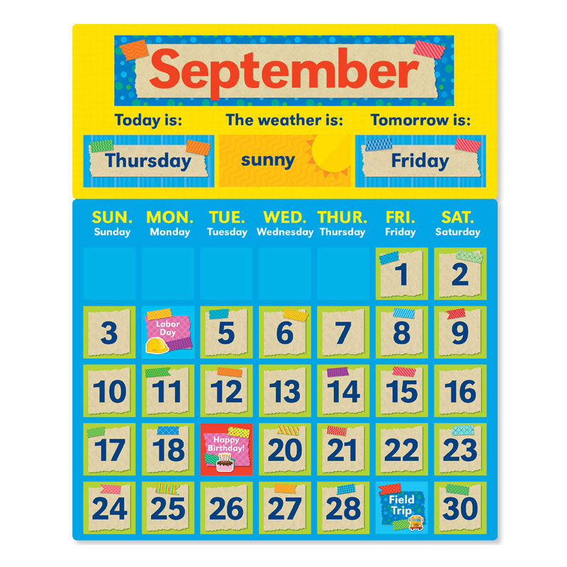 Tape It Up Calendar Bulletin Board