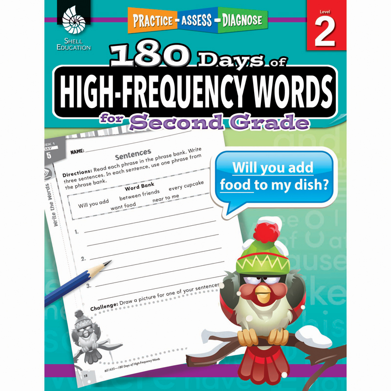 180 Day High Freq Words Gr2 Workbk