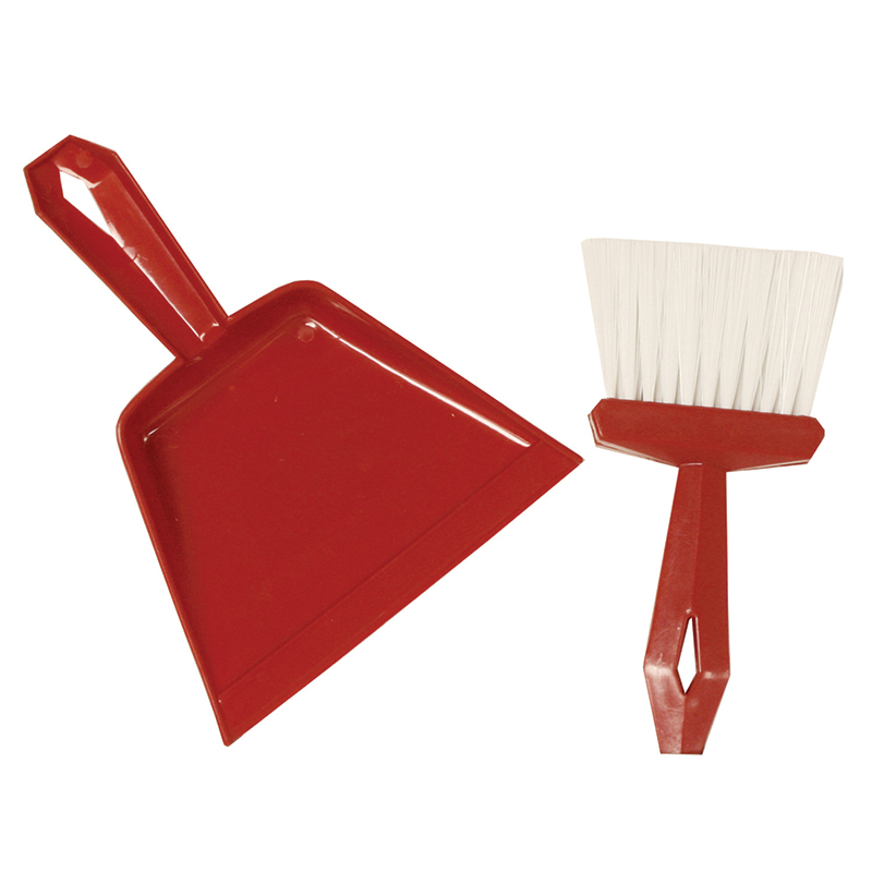 (6 St) Dust Pan & Whisk Broom Set