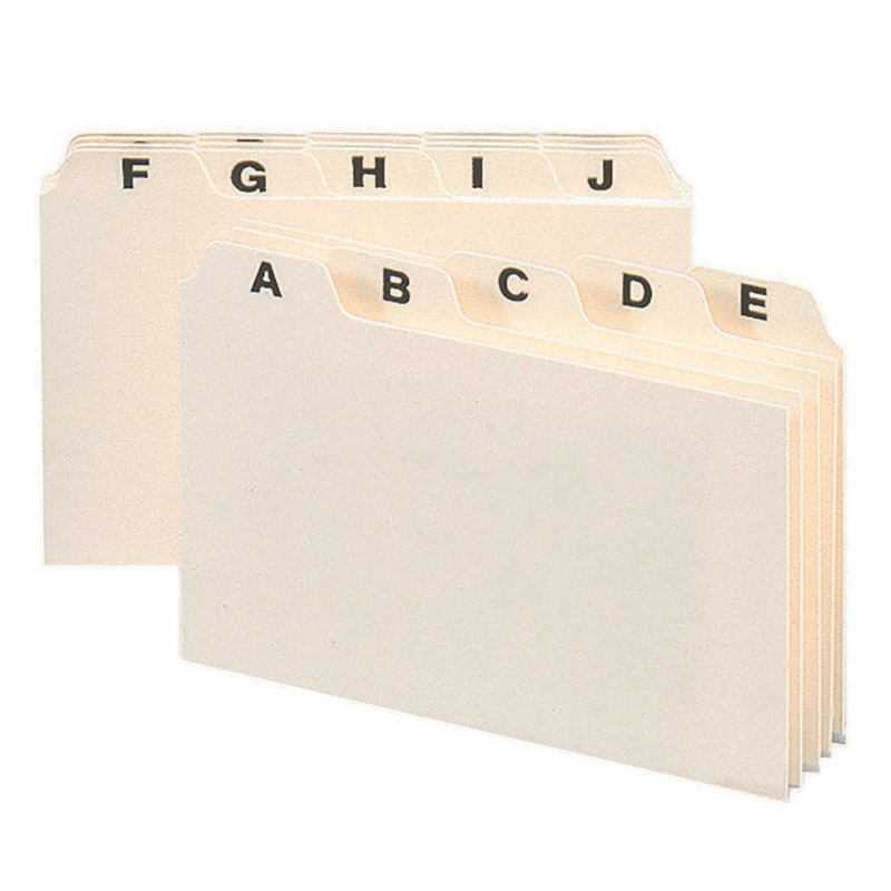 (6 Pk) Smead A-Z Index Card Guides