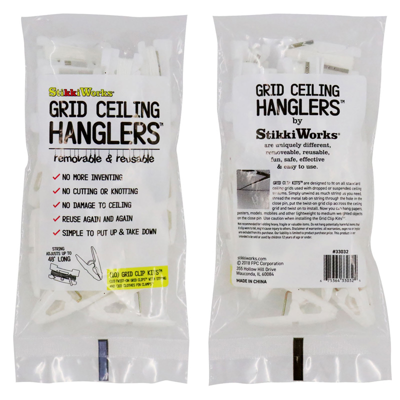 Ceiling Hangers Grid Clip 10/Pk