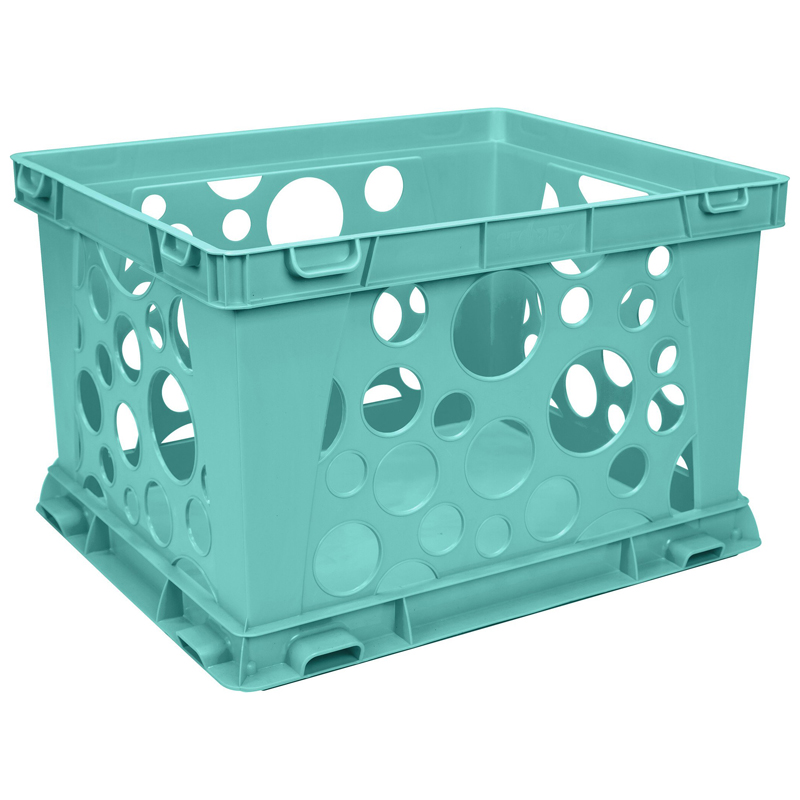 (6 Ea) Mini Crate School Teal