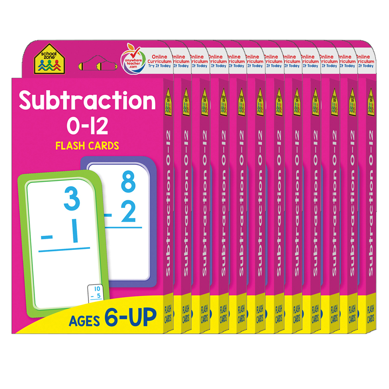 (12 Pk) Subtraction 0-12 Flash Crds