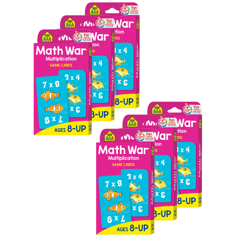 (6 Ea) Math War Multiplication Game