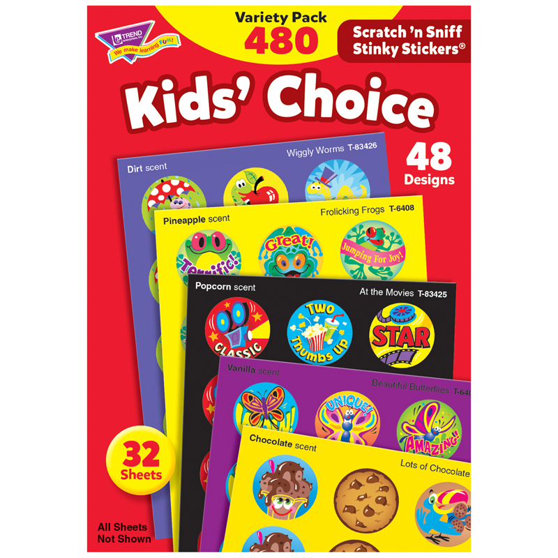 (2 Pk) Stinky Stickers Round Super