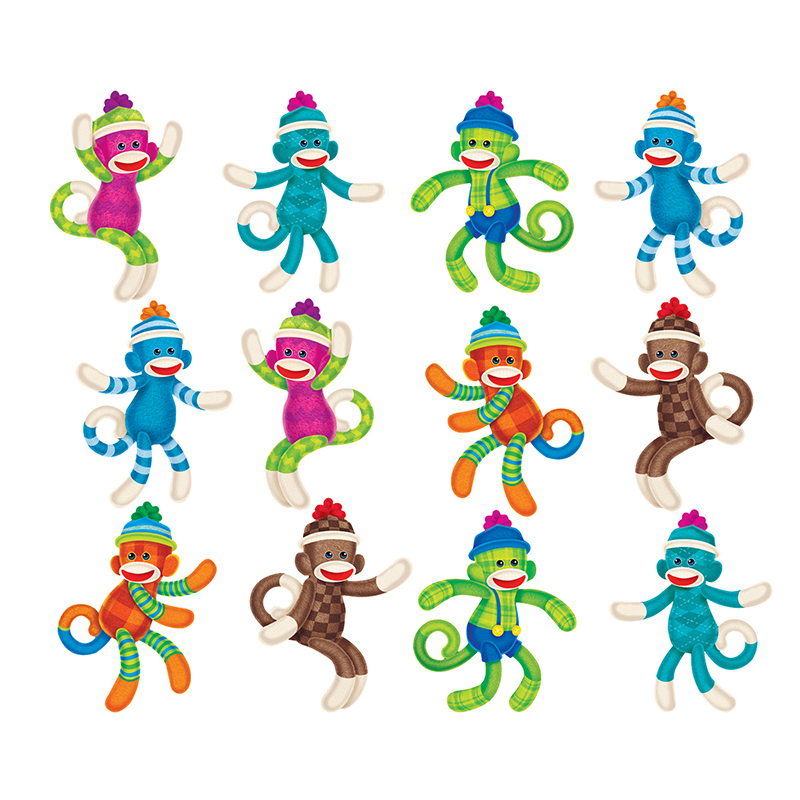 (6 Pk) Sock Monkey Patterns Mini