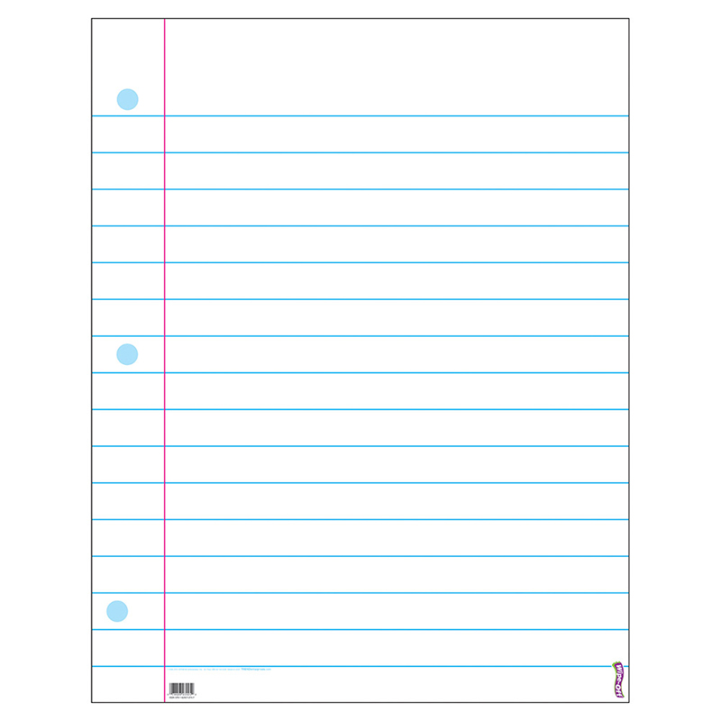 Wipe-Off Chart Notebook Paper