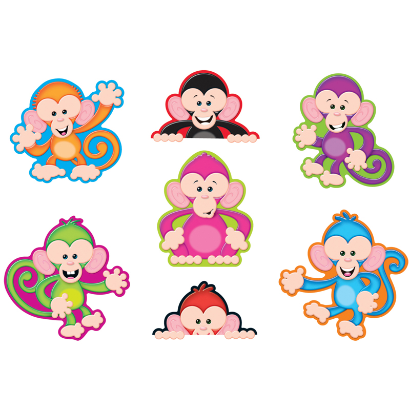 (6 Pk) Color Monkeys Accents