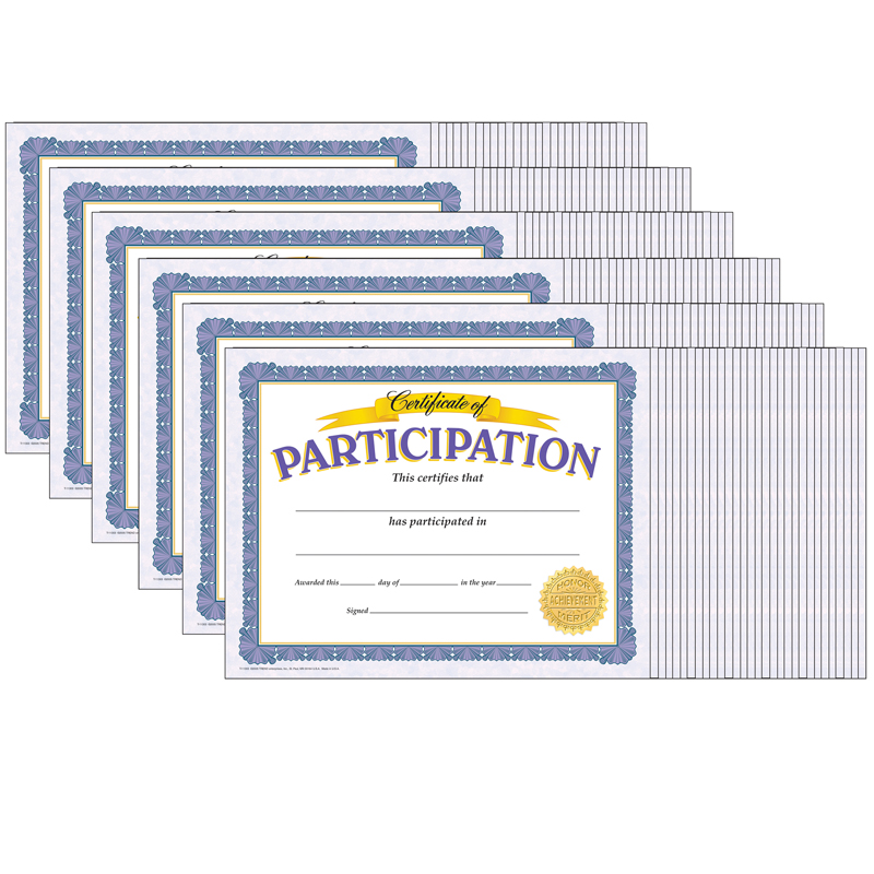 (6 Pk) Certificate Of Participation