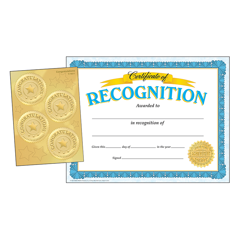 Recognition Certificates &