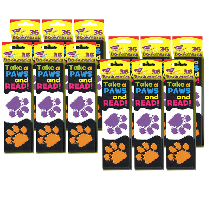 (12 Pk) Take A Paws Bookmarks