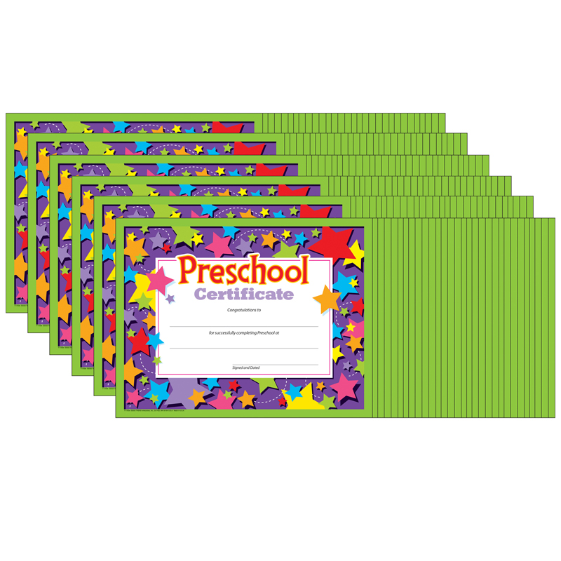 (6 Pk) Preschool Certificate