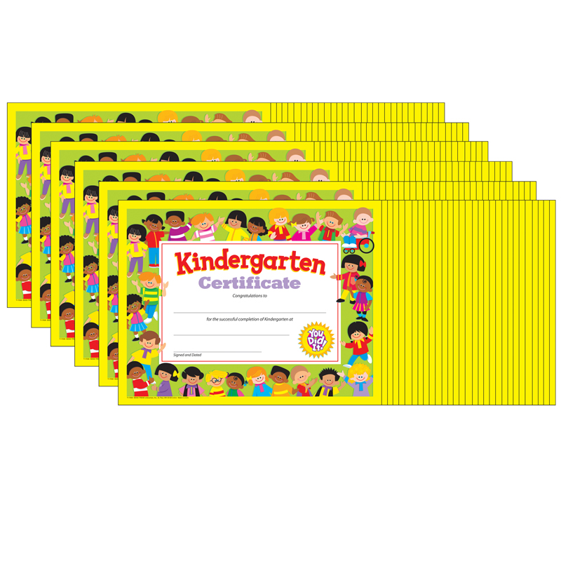 (6 Pk) Kindergarten Certificate