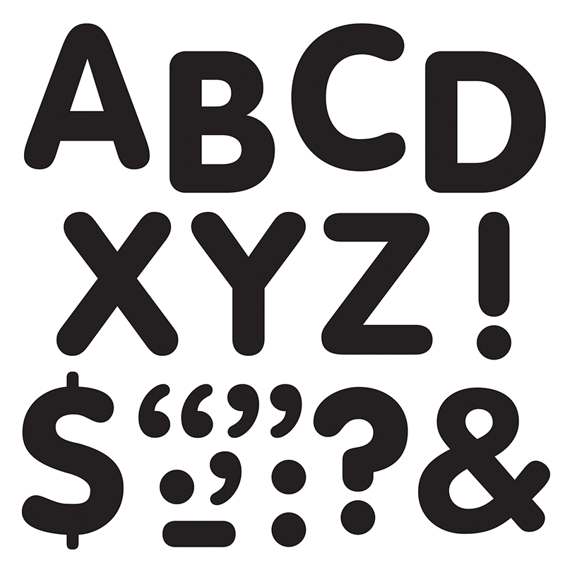 Stick-Eze 2in Letters & Marks Black