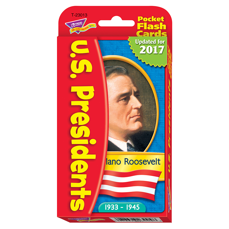 Pocket Flash Cards Presidents 56-Pk