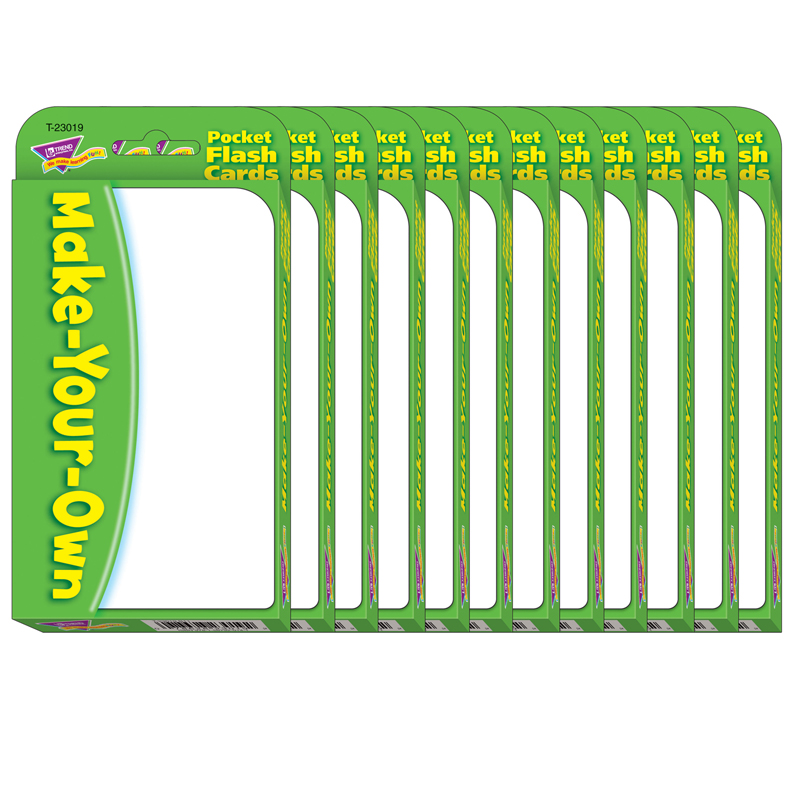 (12 Pk) Pocket Flash Cards 3x5 Make