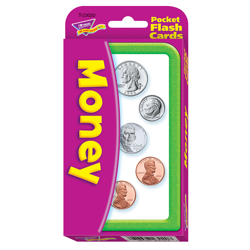 Pocket Flash Cards Money 56-Pk
