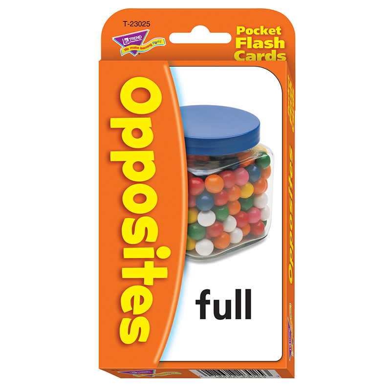 Pocket Flash Cards Opposites 56-Pk