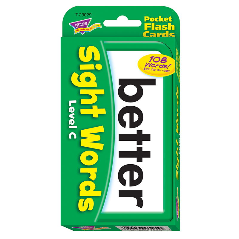 Pocket Flash Cards Sight Words C