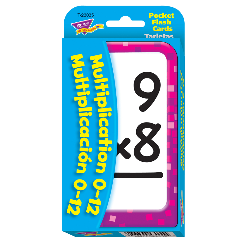 Pocket Flash Cards Multiplication