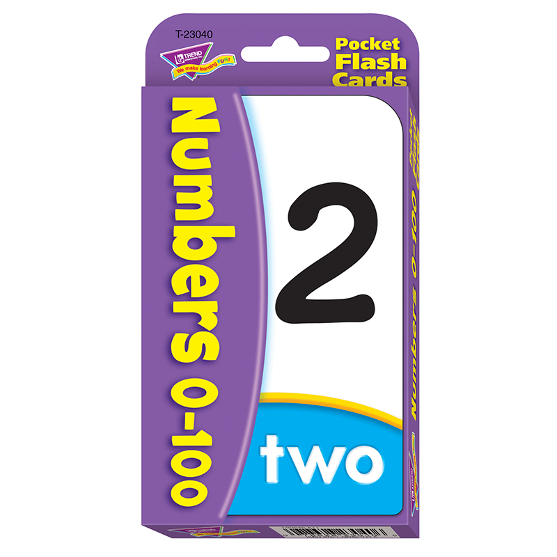 (12 Pk) Numbers 0-100 Pocket Flash