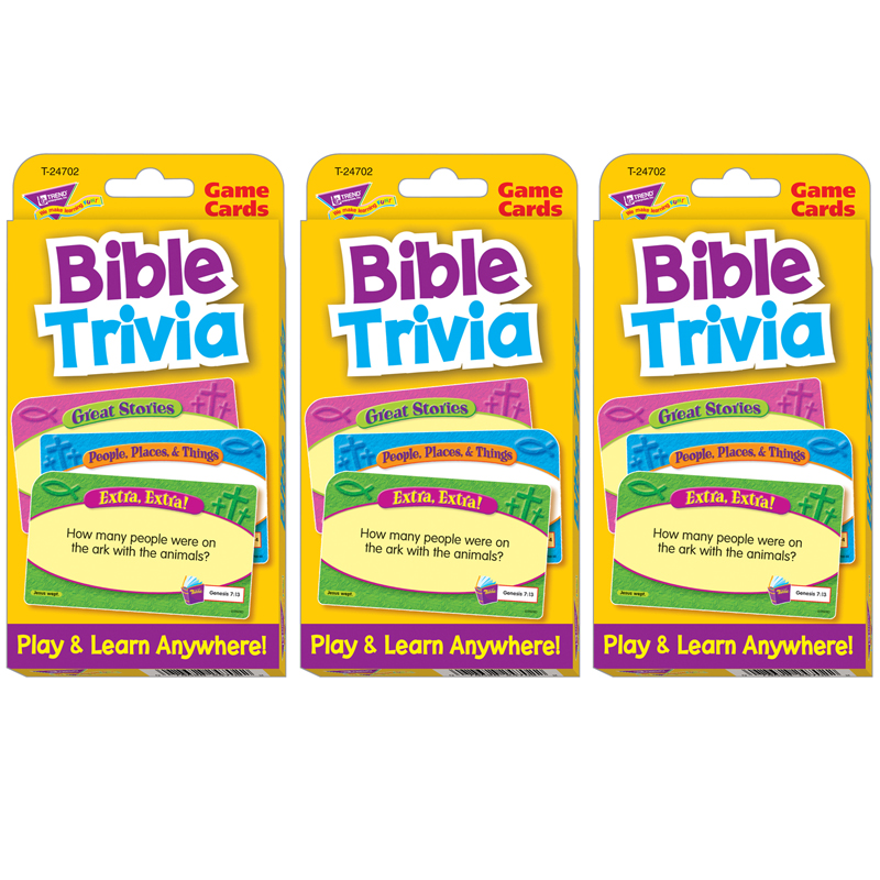 (3 Ea) Bible Trivia Challenge Cards