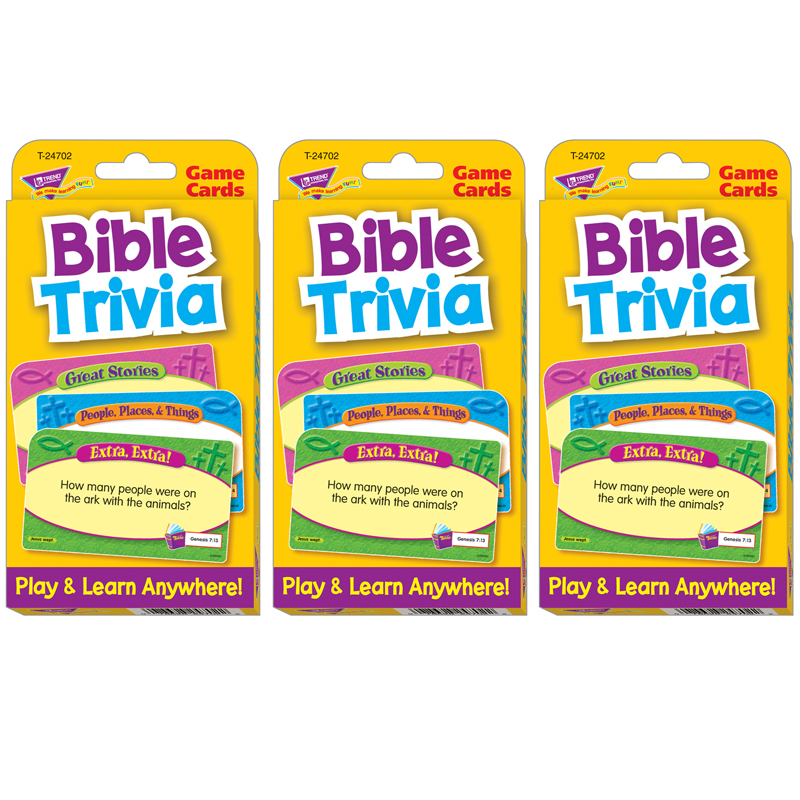 (3 Ea) Bible Trivia Challenge Cards