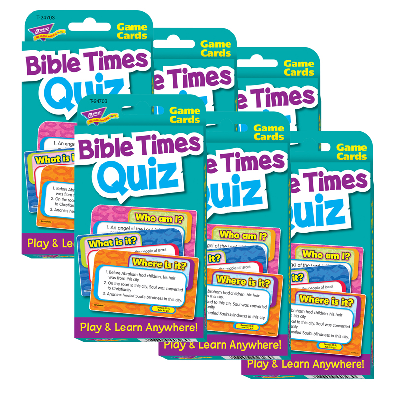 (6 Ea) Challenge Cards Bible Times