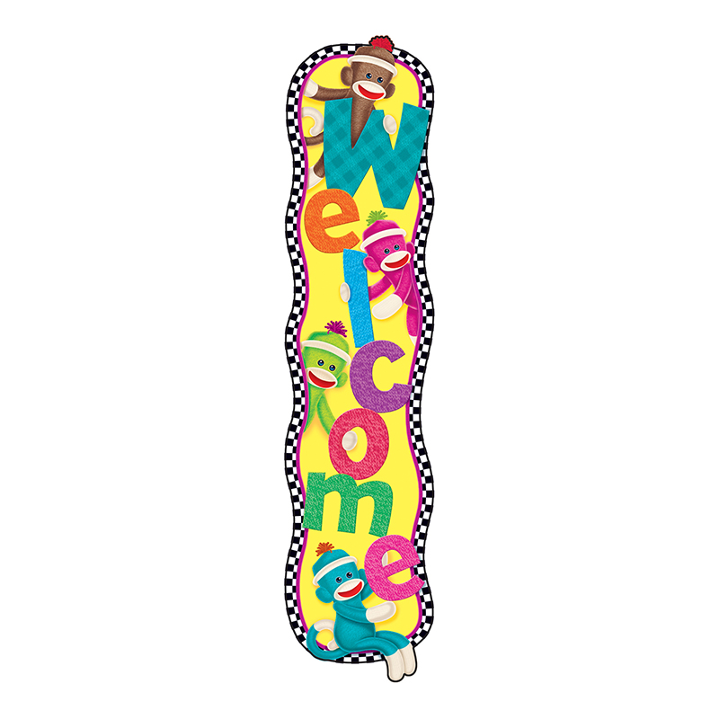 Welcome Sock Monkey Banner