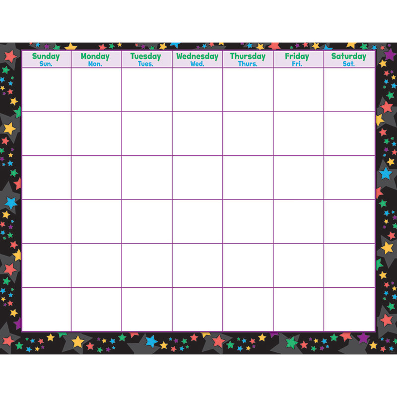 (6 Ea) Stargazer Wipe Off Calendar