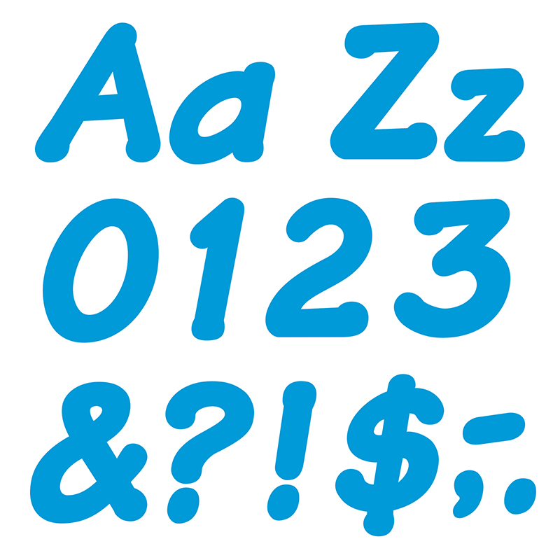 (6 Pk) Ready Letters 4in Italic Blu