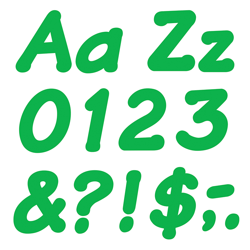 (6 Pk) Ready Letters 4in Italic Grn