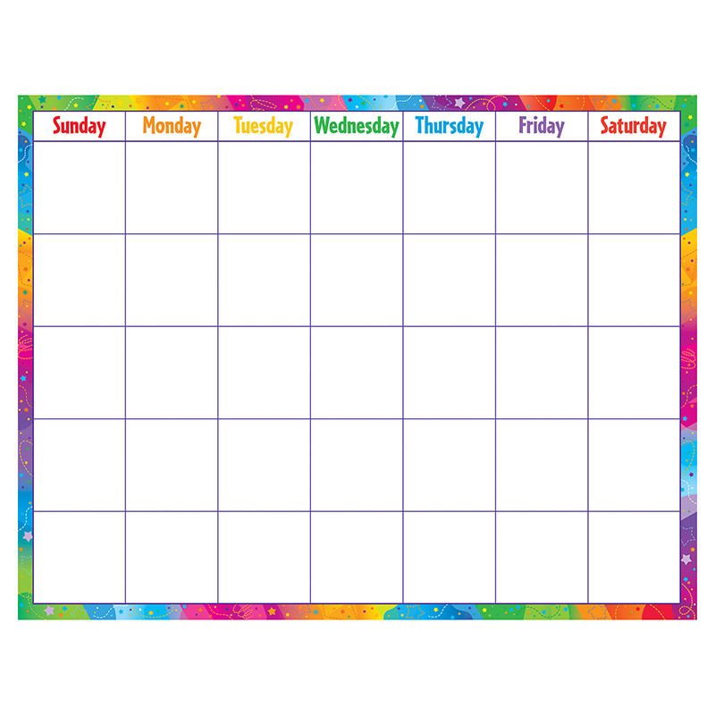 Color Splash Wipe Off Calendar