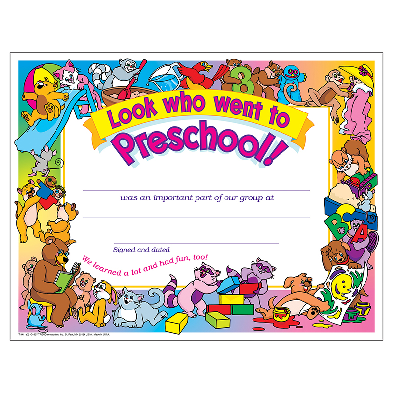 Look Who Went To Preschool 30/Pk