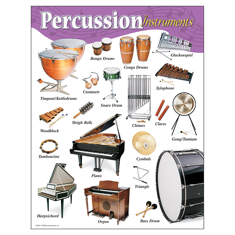 Chart Percussion Instruments Gr K-8