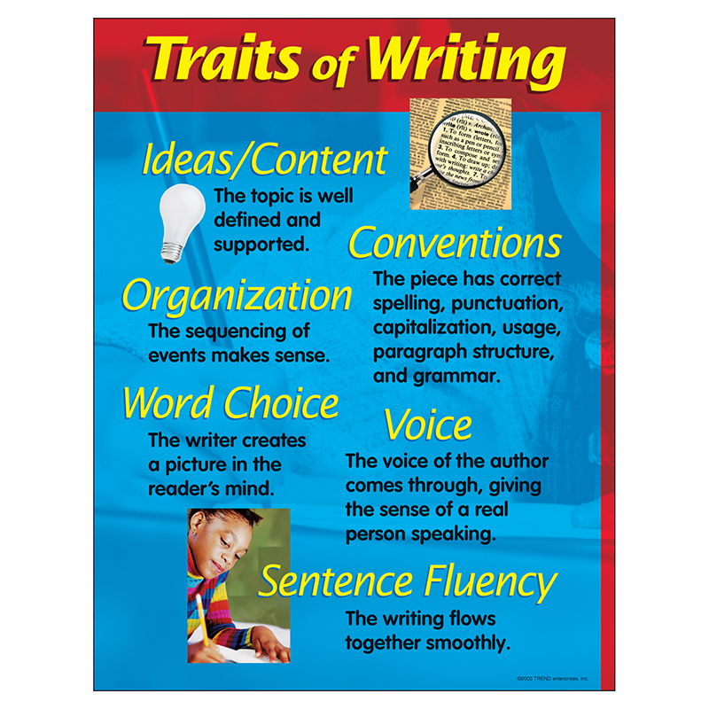 Chart Traits Of Writing 17 X 22