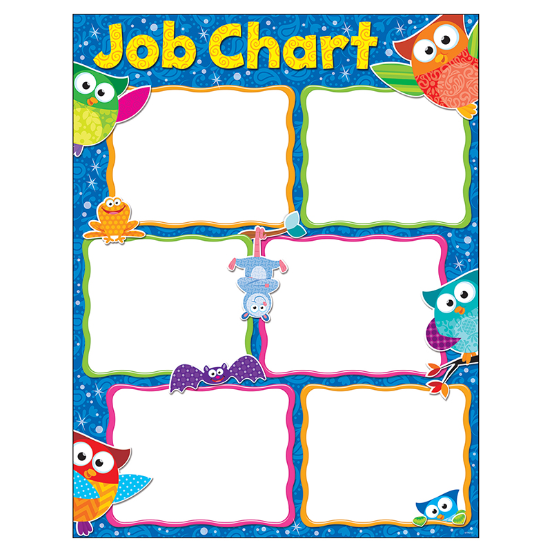 Job Chart Owl-Stars Learning Chart